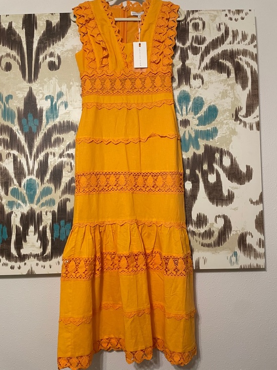 Endless Rose Dresses & Skirts - Endless Rose 🍊Crochet Lace Tiered Maxi Dress